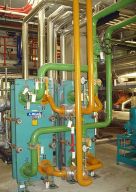 Photo of coolers and pipework